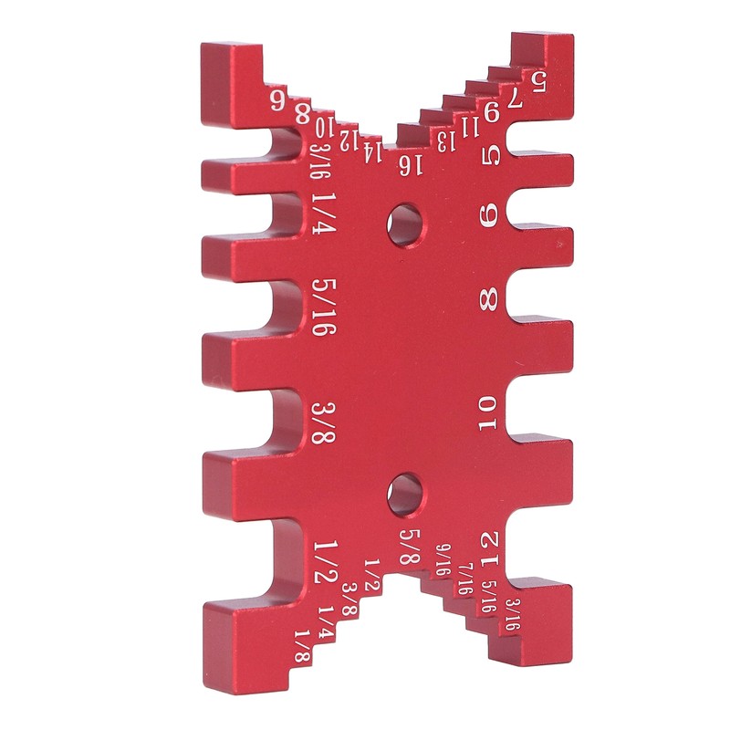 Dovetail Jig Tenon Caliper Aluminum Metric Imperial Scale Card Measuring