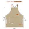 Teskyer Kitchen Cooking Apron with 4 Pockets, Water Oil Resistant,