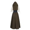 Nuoqi - Vestido renacentista para mujer, disfraz medieval de pirata,