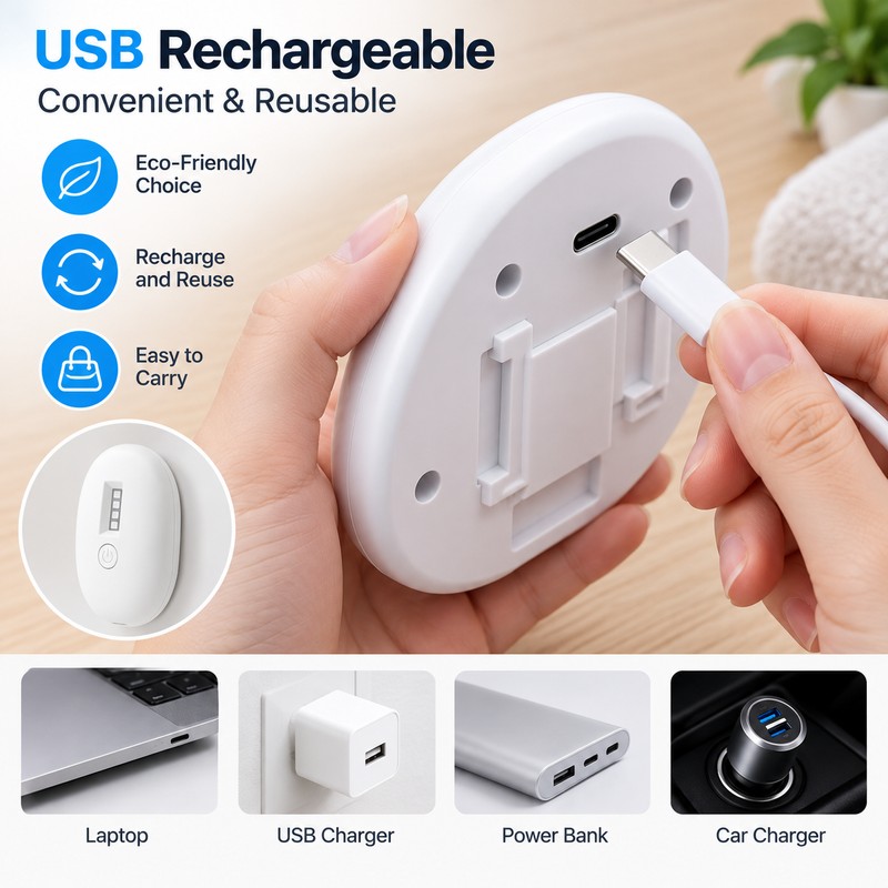 Portable Toilet Sanitizing Lamp for Bathroom Use – USB Rechargeable