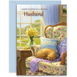 Husband Easter Card - Time for a Nap - A5 Size with Envelope
