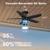 Ohniyou Ceiling Fan with Lights, 46" Flush Mount Ceiling Fans