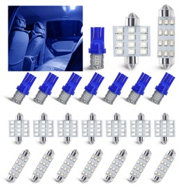 stymart 24 PCS Interior Car Lights, Dome Light Car Bulb Kit Set T10 31mm 41mm LED Interior Replacement Bulbs for Car Interior Lights Dome Lights Plate Lights Map Lights Door Lights License(Pink)