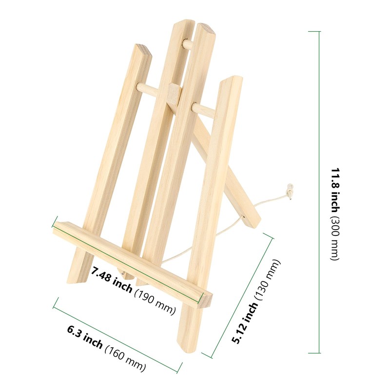 HAKZEON 4 Pack 15 x 30 CM Wooden Tabletop Easel,