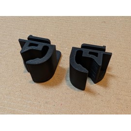 Parcel Shelf Clips Pair for Toyota Celica Gen 7 (1999-2006) - Left & Right Replacement Hinges - Black PETG Plastic - 64323-10040-C0, 64324-10040-C0 - Restore Interior Functionality