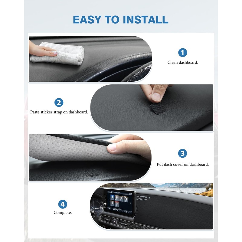 FIILINES Dash Cover Honda HR-V 2023 2024 HRV, Dashboard Mat