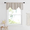 NICETOWN Faux Linen Texture Tie Up Valance Curtain for Kitchen