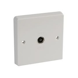 1G TV/FM Coax SKT | Switch/Socket Switcher / Socket Switcher Electric 1 Piece - 7265