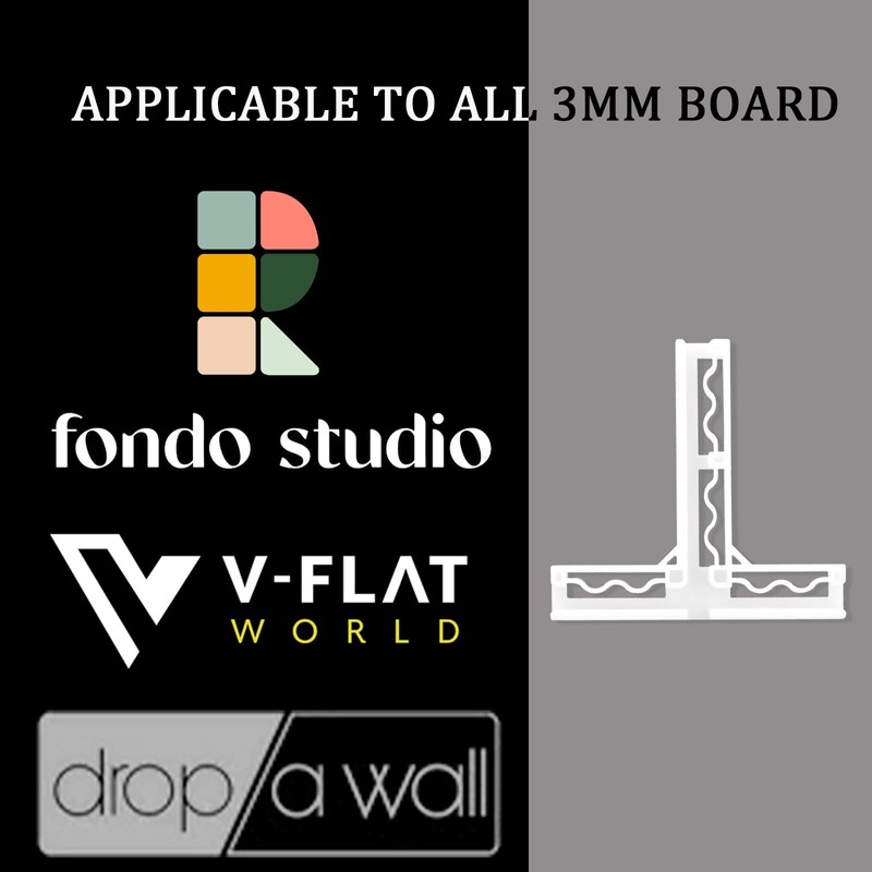 4PCS Universal T-Stand for 3MM Backdrop Board, Adjustable Bracket for