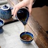 CmengAo Tenmokus Tea Cup, Blue Starry Sky Glaze Jianzhan Ceramic