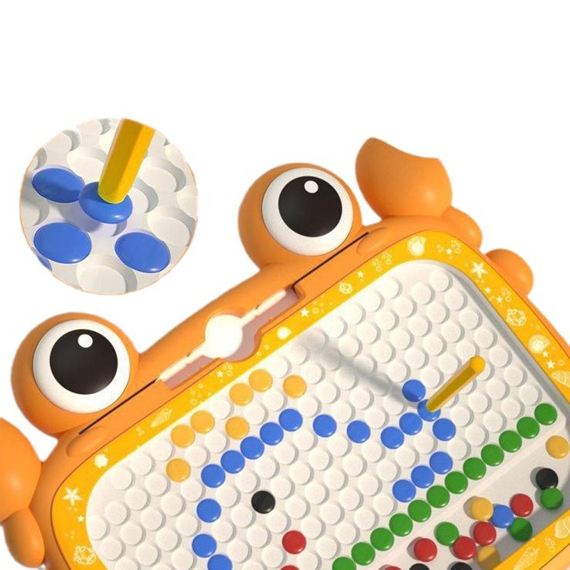 Magnetic Dot Drawing Board Cute Crab Shaped Doodle Board Educational