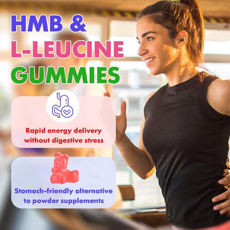 HMB and L-Leucine 3000mg with Calcium Gummies - Muscle Support