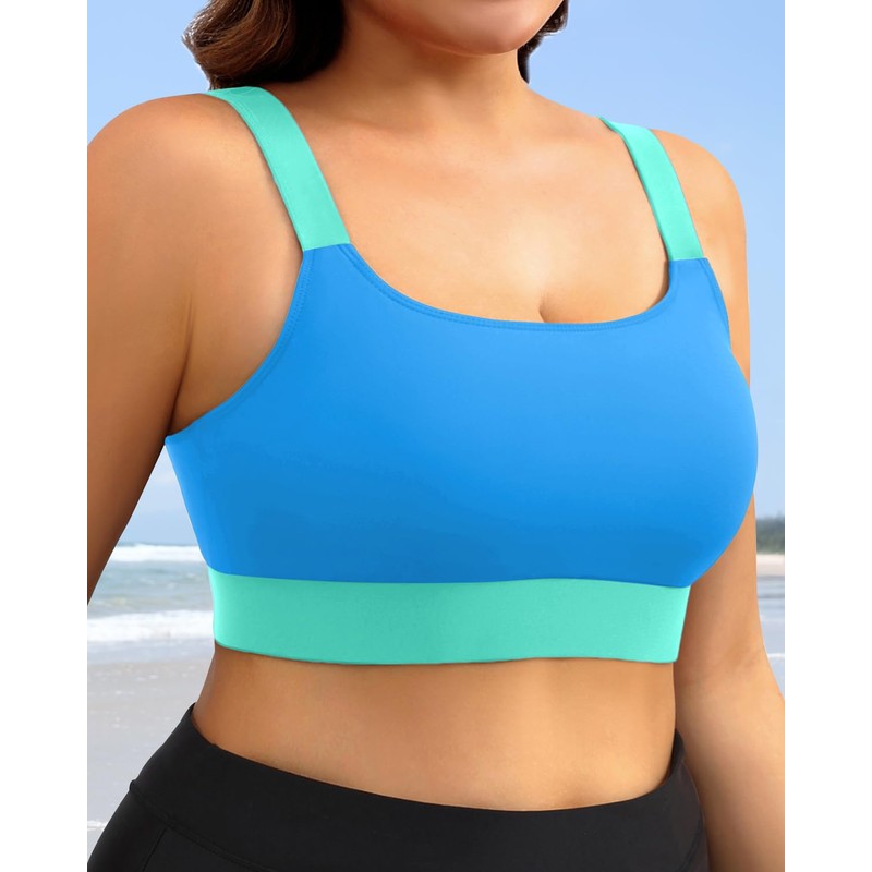 Daci Women Plus Size Sports Bra Bikini Top Only Push
