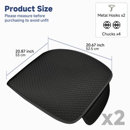 West Llama Car Seat Covers for Summer,Ice Silk Bottom Seat Covers for Cars Include 2 Piece Front Driver Seat Pad Mat Universal Fits 90% SUVs,Cars,Sedans(2Piece-Black)