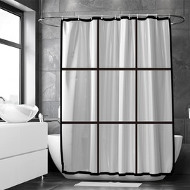 Loti Living Anti-Mould Shower Curtain 180 x 200 cm – Waterproof – Matt Transparent PEVA – Includes Rings – Transparent Shower Curtain Transparent – Shower Curtain Bath