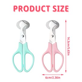 Dokeno 4 Pieces Quail Egg Scissors Stainless Steel Egg Shell Scissors Small Quail Scissors Egg Cutter Pigeon Egg Scissors for Home Kitchen Restaurant