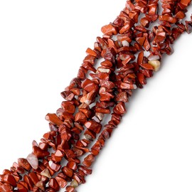 XIANNVXI 400 Pcs Drilled Red Agate Carnelian Beads for Jewelry Bracelet Making,5-8mm Irregular Tumbled Gemstone Chip Loose Craft Red Beads for Crafting