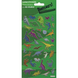 Paper Projects Dinosaurs Sparkly Reusable Stickers