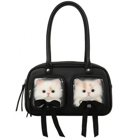 CLOGRATIA Sewn Bag, Stuffed Toy, Back, Mini, Pushing Back, Shoulder, Thrusting, Ota-katsu, Black