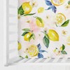 Watercolor Lemons Leaves Baby Crib Sheets 52''x28'' Summer Lemon Boho