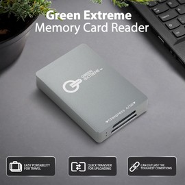 Green Extreme USB-C 3.2 Gen 2 CFexpress Type-A & SD UHS-II Card Reader – 10Gbps High-Speed Data Transfer, Dual-Slot, Compact & Durable for Photographers & Videographers