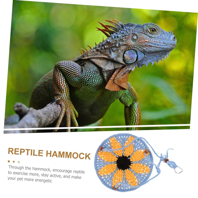 Kisangel Bearded Dragon Hammock Swing Toy Reptile Hammock Bed for