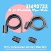 GLOXTED 2Pcs 31490722 Front Windscreen Wiper Rubber Blade Refill Kit
