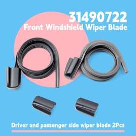 GLOXTED 2Pcs 31490722 Front Windscreen Wiper Rubber Blade Refill Kit Compatible with Volvo XC60 B8 T8 SUV 2018-2025 Inserts Windshield Blade Replacement Parts, Driver and Passenger Side