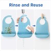 Waterproof Adult Silicone Bib with Food Catcher Pocket – Adjustable