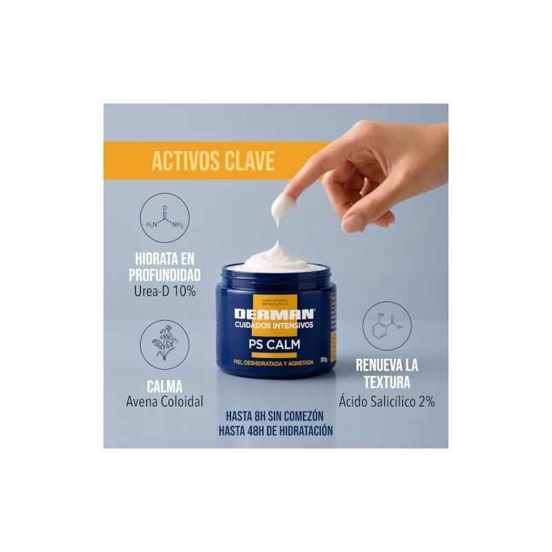 Derman PS Calm Crema Corporal │ Urea-D 10% + Ácido