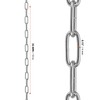 LEXININ 5/32 Inch x 32 Feet Stainless Steel Coil Chain