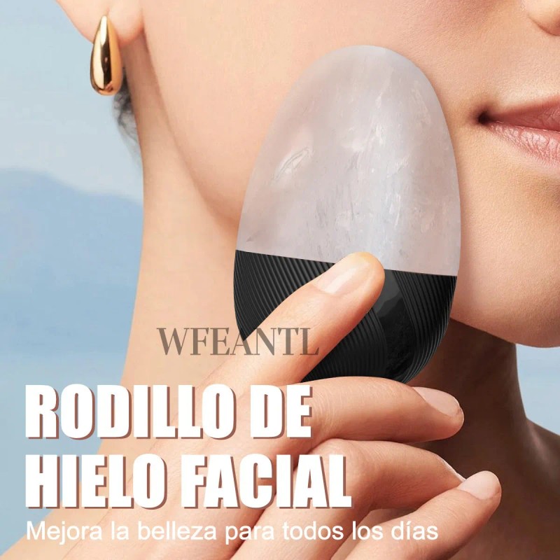 Rodillo Silicón Hielo Para Masaje Facial Reutilizable
