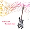 Hongzer Guitar Instrument, Black Miniature Bass Guitar Replica with Stand