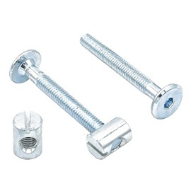 Falcon Workshop Supplies 12 PACK, M6 x 50mm FURNITURE BOLT & BARREL NUT FOR THE ASSEMBLY OF COTS BEDS