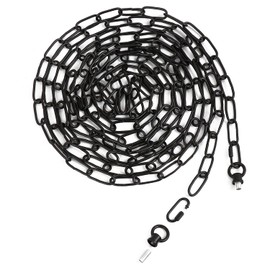 Voguad 19 Feet Black Chain for Hanging Lamp, Decorative Lighting Fixture, Extension for Pendant Light, Ceiling Fan, Chandelier - Load Capacity 65 Lbs