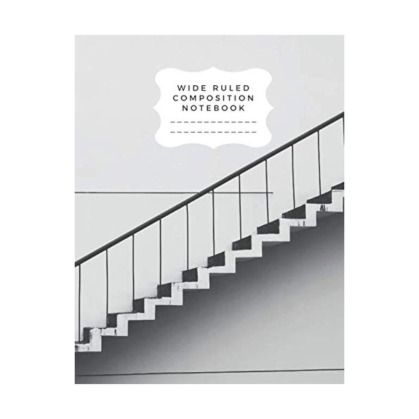 Wide Ruled Composition Notebook: White Extra Large 8.5" x 11"