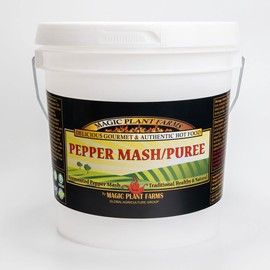 African Birds Eye (Piri Piri) Chili Pepper Mash by Fiery Farms - Bulk (1 Gal) Bring Heat, Exotic Fruity - Sweet Flavors (approx 175K SHUs) Fresh Pepper Replacement | Gluten Free - non GMO - Kosher