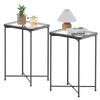 Garden 4 you Small Side Table, Glass End Table Set