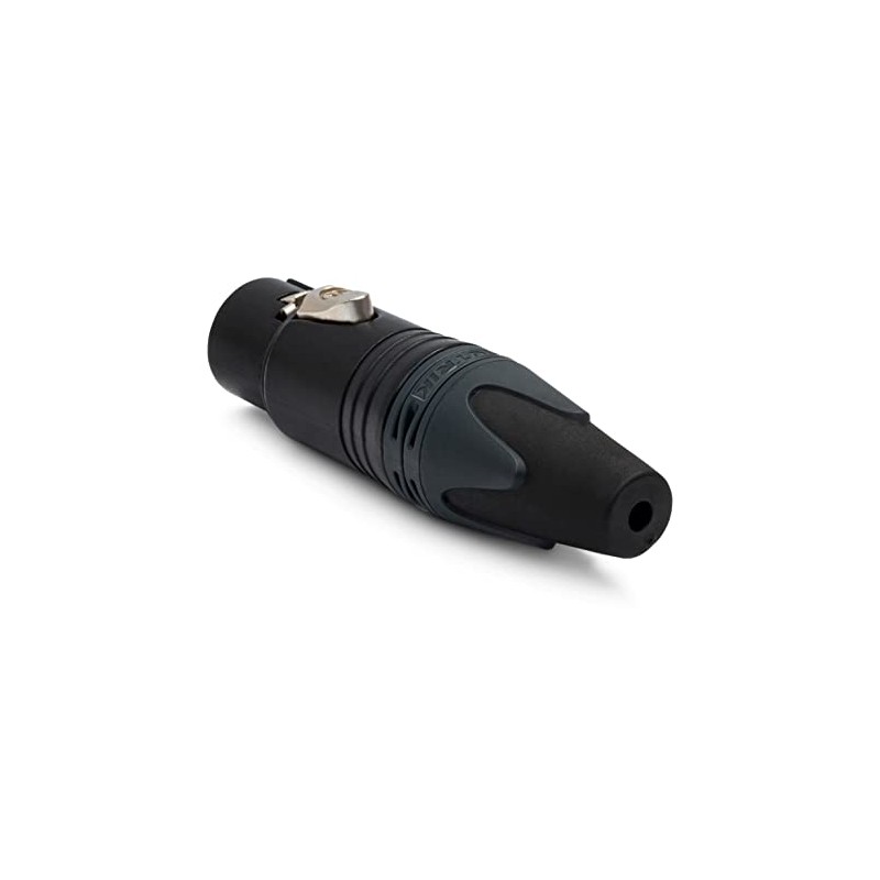 Neutrik NC3FXX-BAG 3-Pin XLRF Cable Connector, Black Metal Housing with