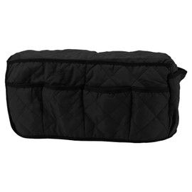 Arm Chair Bedside Storage Organizer Waterproof Pocket Sofa Arm Cover for Remote Control Black