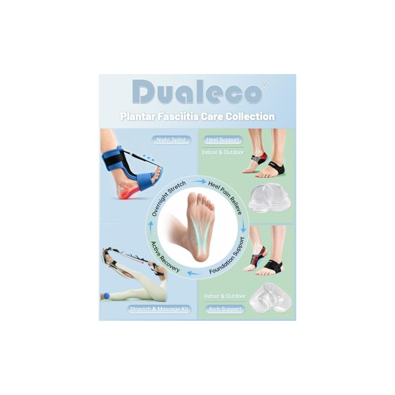 Dualeco Plantar Fasciitis Arch Support, 6 Pairs Gel Arch Supports