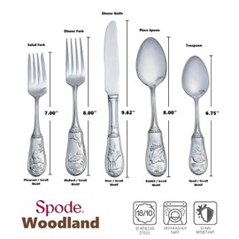Spode Woodland 18/10 Stainless Steel 5pc. Place Setting (Service for One)