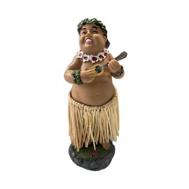 SM SunniMix Hawaiian Dashboard Doll Hawaii Girl Posing Vintage, Ornament Collectible Figurines for Driver Decorations Birthday 16cm