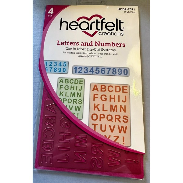 Heartfelt Creations LETTERS AND NUMBERS Alphabet use in sizzix or