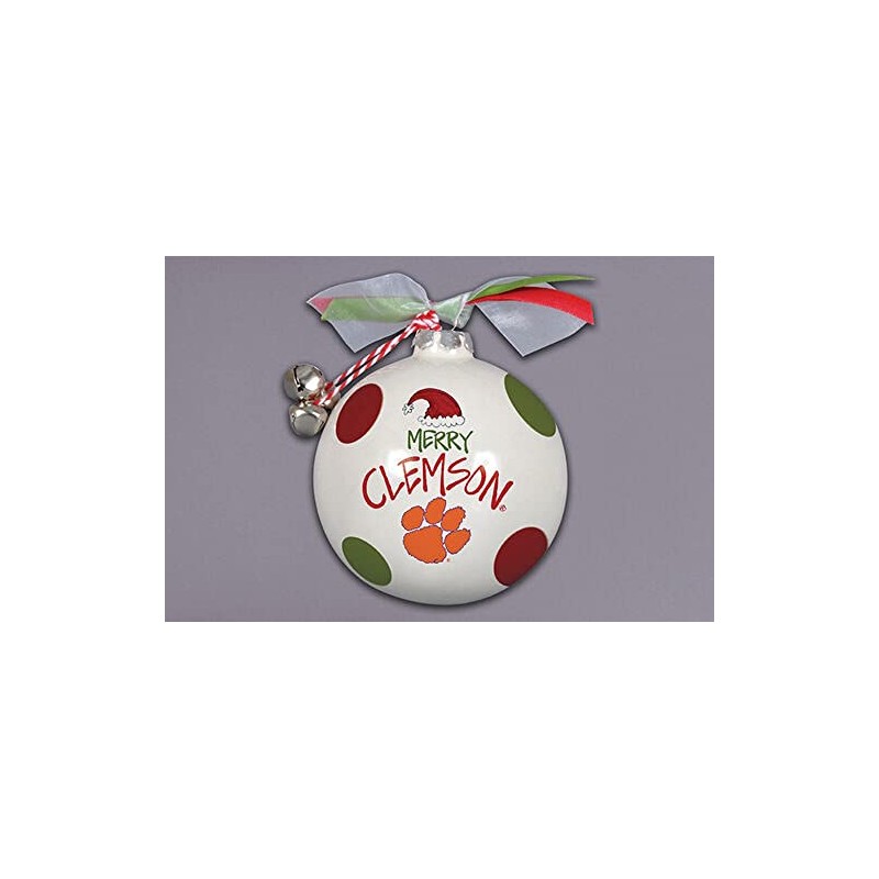 Magnolia Lane 23166 Clemson Santa Hat Ornament, Multicolor
