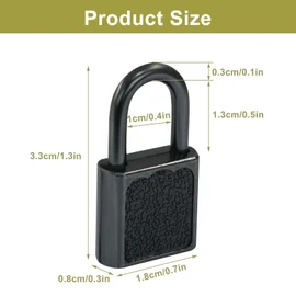 Litoexpe 10 Pcs Mini Cute Diary Padlock Tiny Small Luggage Locks with Keys, Small Metal Padlock Solid Luggage for Jewelry Boxes Decor (Black)