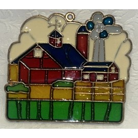 Unbranded Suncatcher Barn Country Farmhouse  Style windmill weathervane sun catcher