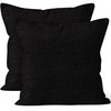 Encasa Homes Fine Chenille Throw Pillow Covers 2 pcs Set
