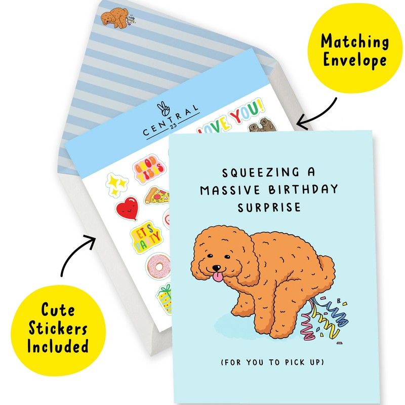 CENTRAL 23 Dog Pop Up Cards Birthday - Squeezing Massive