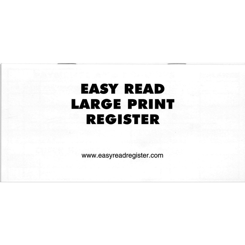 5 Large Print Low Vision Checkbook Transaction Registers Check Ledgers